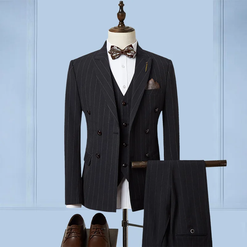 H76 suit men's dress best man men's suit white three-piece suit autumn new stage performance