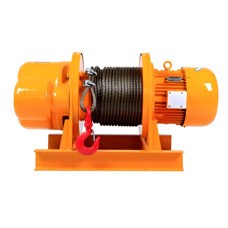 Portable electric winch 220V/380V c vehicle room  wire rope hoist 2 tons remote control  winch