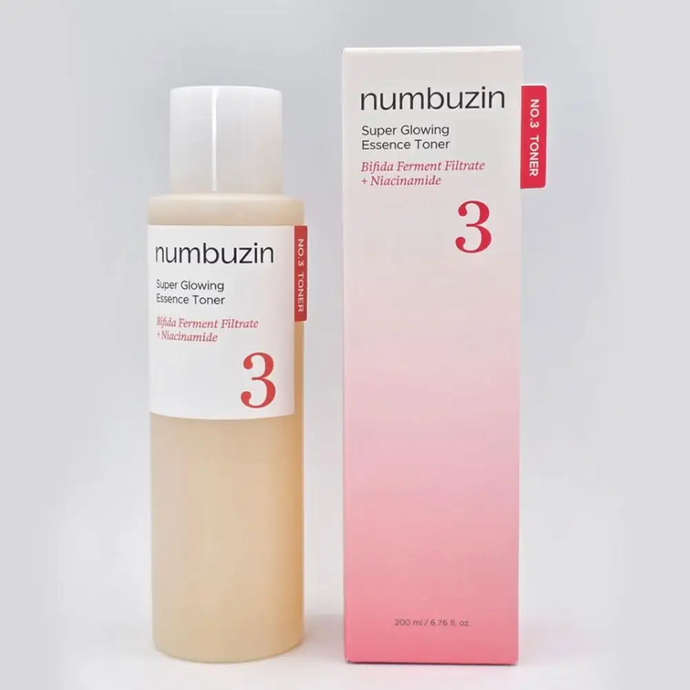 200ml Original Numbuzin No.3+ Super Glowing Serum Toner Niacinamide Brightening No.5+ Vitamin Boosting Essential Toner Face Care