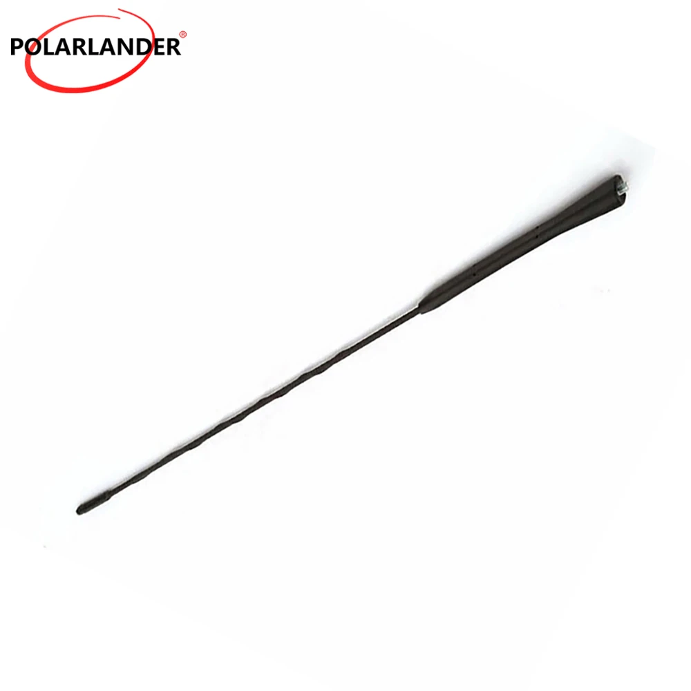 16 Inch Universal Spiral Whip Car Antenna Mast AM FM Roof Aerial Rubber Metal Screw‑on Replacement Antenna