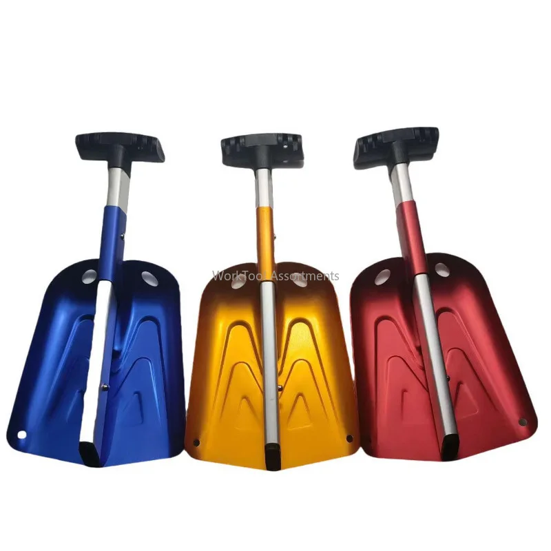 Telescopic Folding Aluminum Alloy Snow Shovel Portable De‑Icing Shovel Car Emergency Outdoor Camping Snow Removal Tool