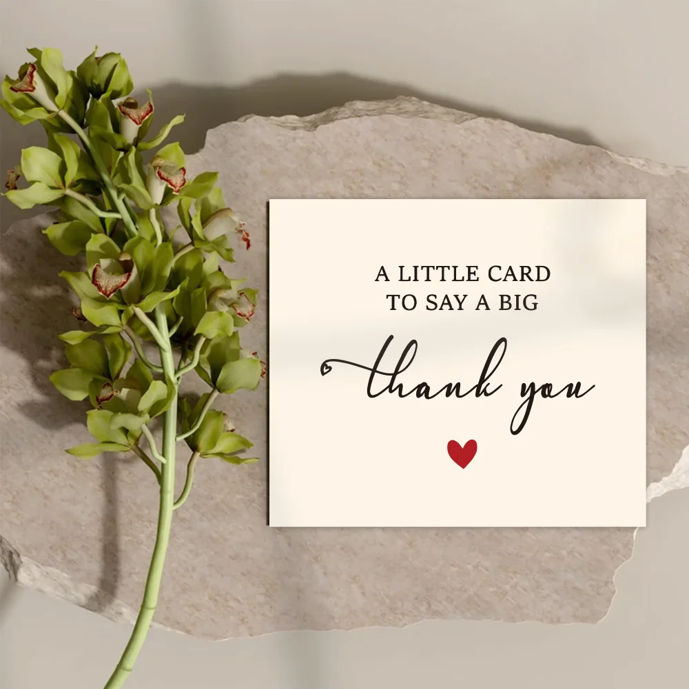 50 قطعة/الحزمة بطاقات شكر للأعمال، مناسبة للأعمال، استحمام الطفل، الزفاف، الأعمال الصغيرة، التخرج #3