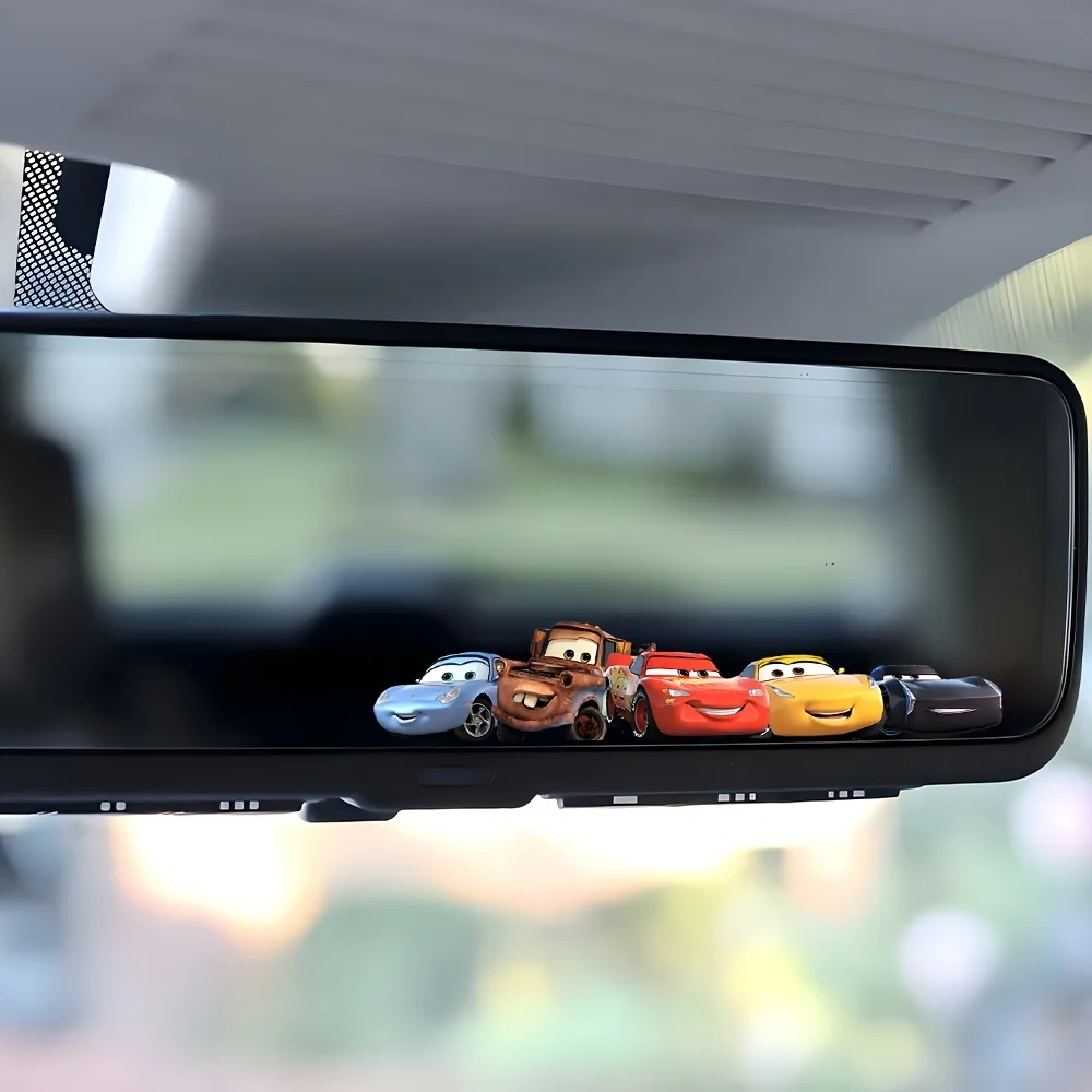 شارات سيارة، قطعة واحدة من ملصقات السيارة ذات طابع Lightning McQueen، نمط كرتوني، مع تأثير مضيء #1