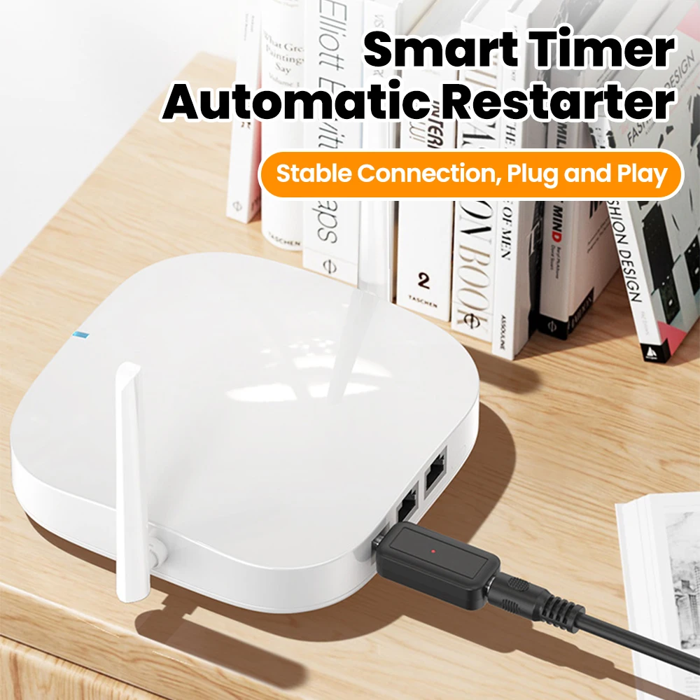 DC WiFi Auto Reboot Router Smart Timer Router 24H Automatic Restarter Power Off Reset Tool 5.5x2.1mm Restart Control Line 5V-24V