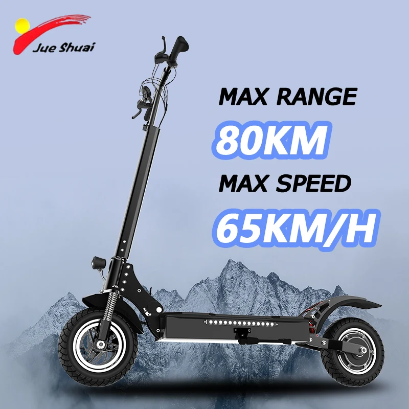 52V 23.4/20AH Lithium Battery Electric Scooter 80KM Max Distance E-Scooter 10Inch Wheel Patinete Eléctrico Dual disc brake