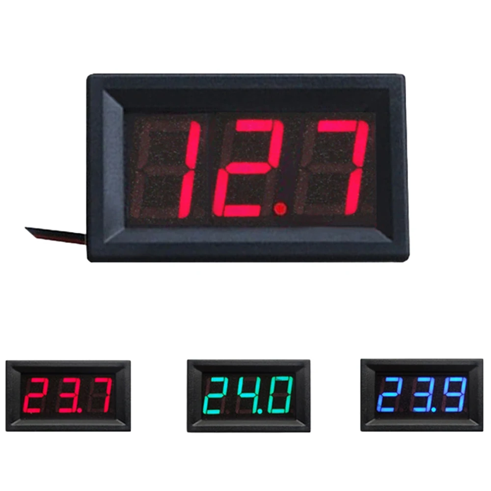 

Red Blue Green Digital Voltmeter DC 4.5V to 30V Voltage Panel Meter for 6V 12V Electromobile Motorcycle Car