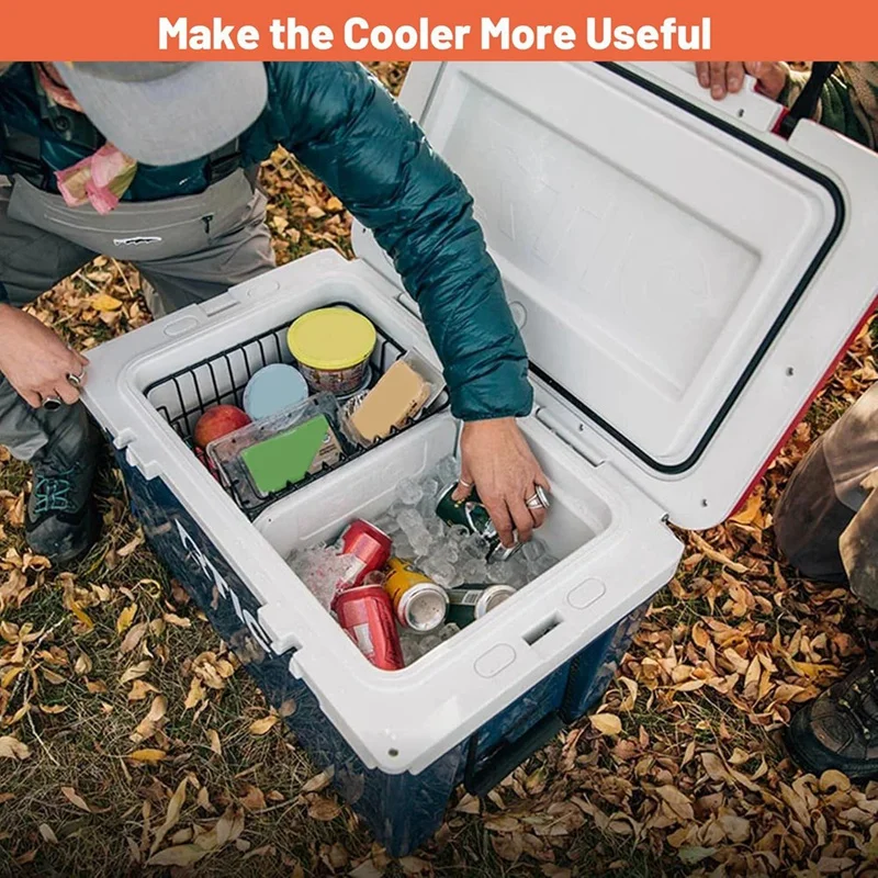 M11K-52 Qt Cooler Basket For RTIC 52/72QT Cooler, Cooler Basket Tray Insert For Organization Accessory