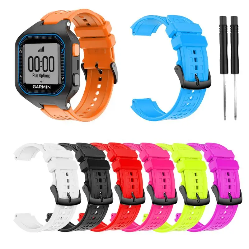 Cinturino di ricambio per cinturino multicolore per orologio da polso di grandi dimensioni per Garmin Forerunner 25