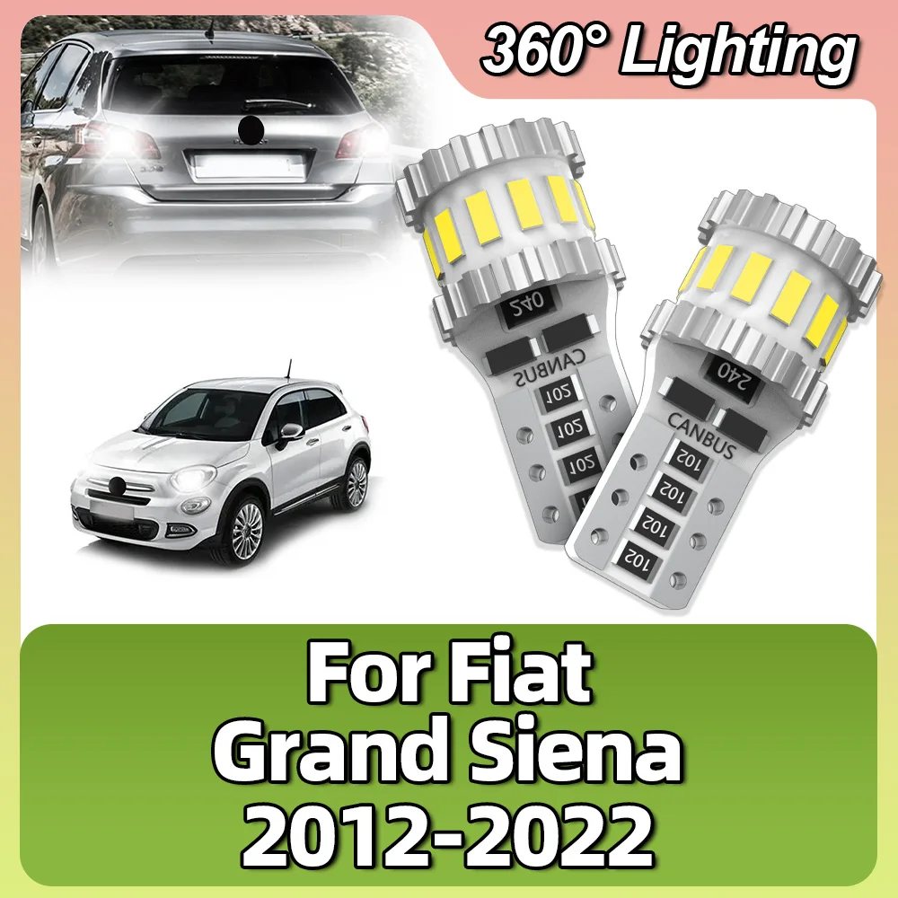 For Fiat Grand Siena 2012 2013 2014 2015 2016 2017 2018-2022 T10 W5W LED Bulbs Canbus 194 501 Car Dome Clearance Parking Lights