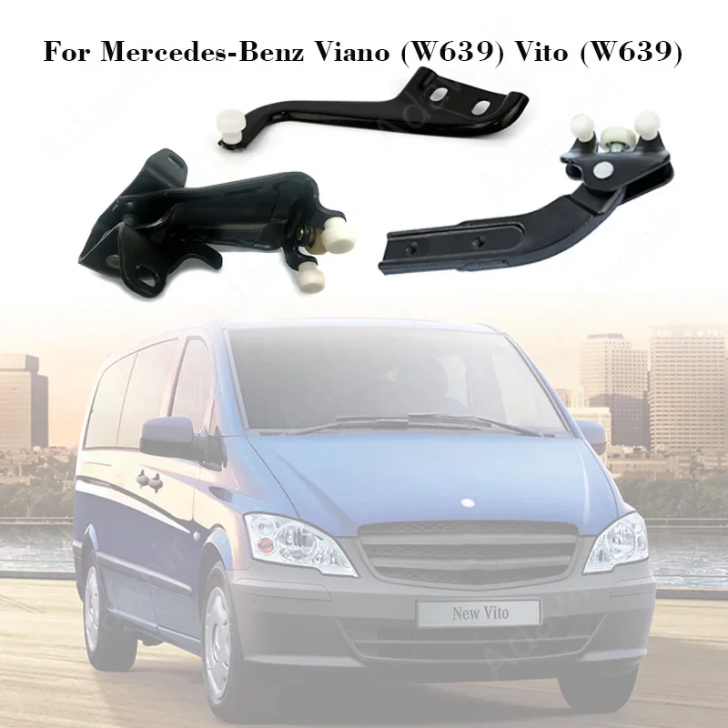 For Mercedes-Benz Viano (W639) Vito (W639) Sliding Door Rail Roller Upper Middle and Lower Set 6397601747 6397601547 6397601347