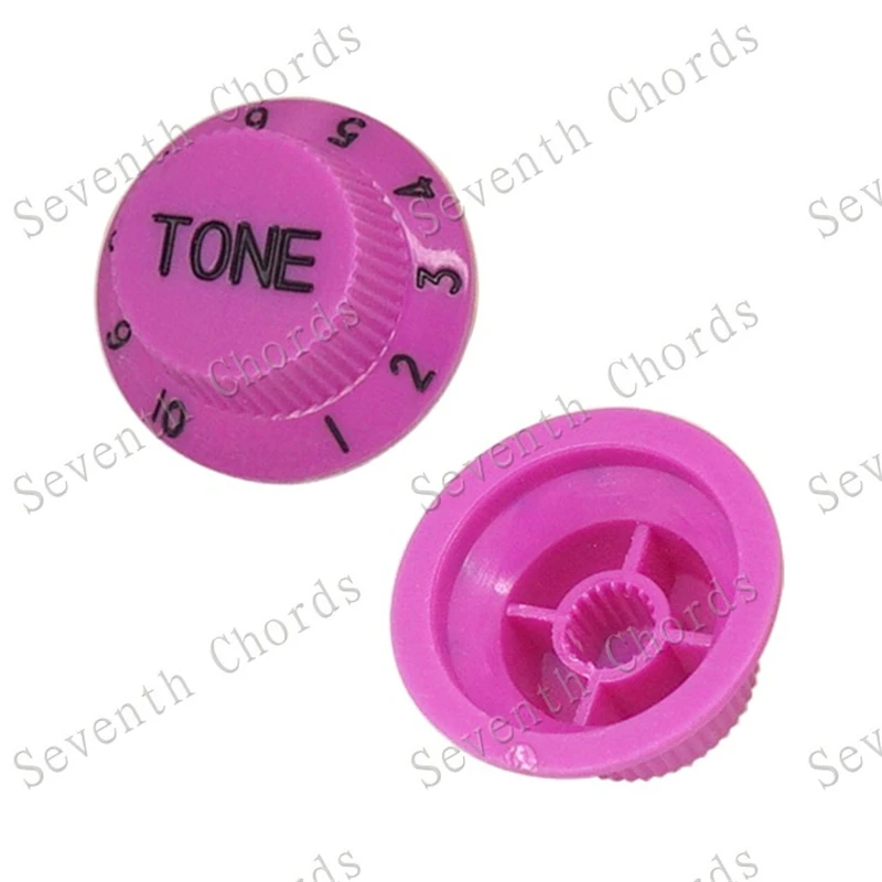 4 Stück Grüne Blaue Rote Rosa Farbige E-Gitarren-Drehknöpfe Potentiometer-Kappen Lautstärke-Ton Musikinstrument Zubehörteile – Detail 6