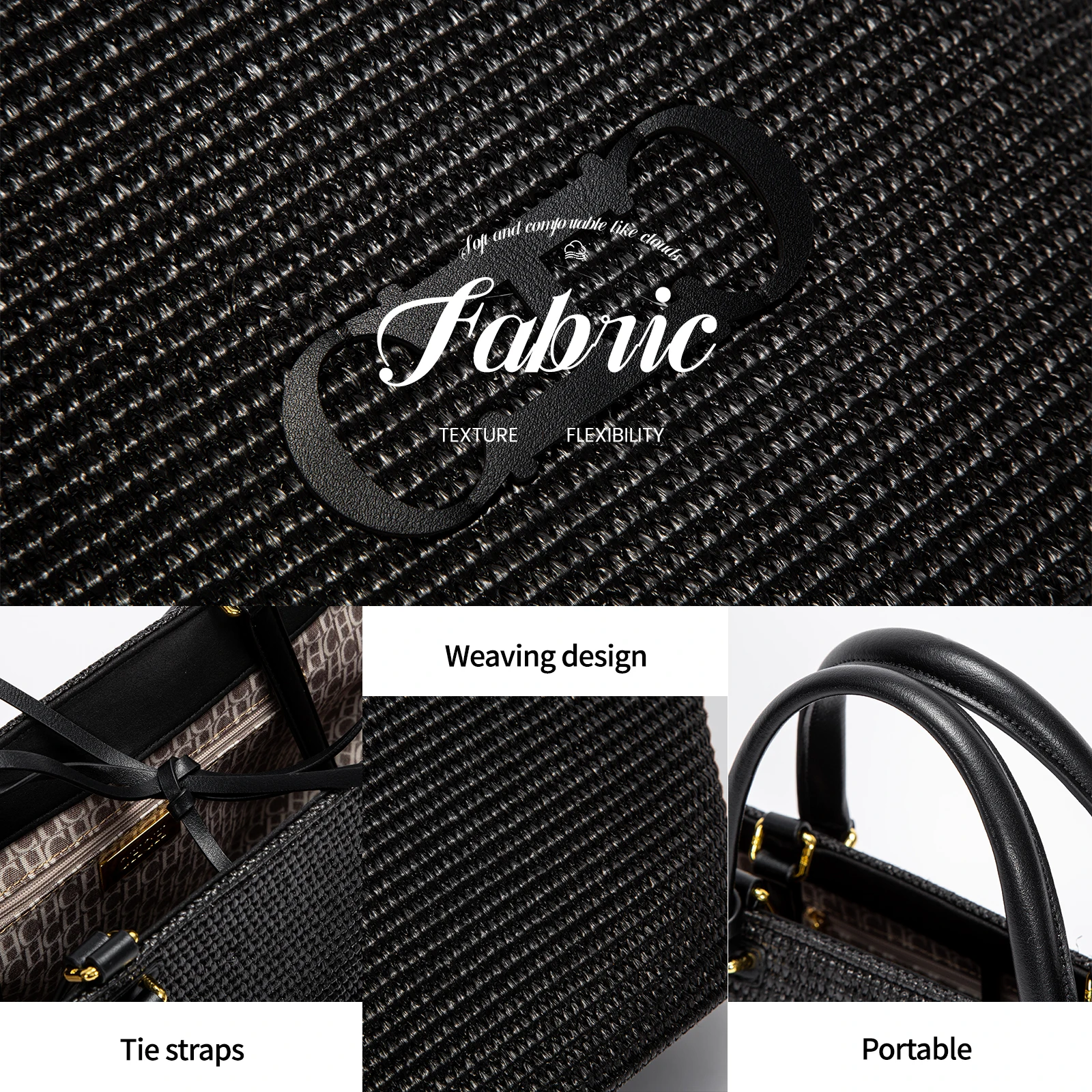 Fashionable Classic Handwoven Multi Functional Handbag Women's New Large Capacity Handbag