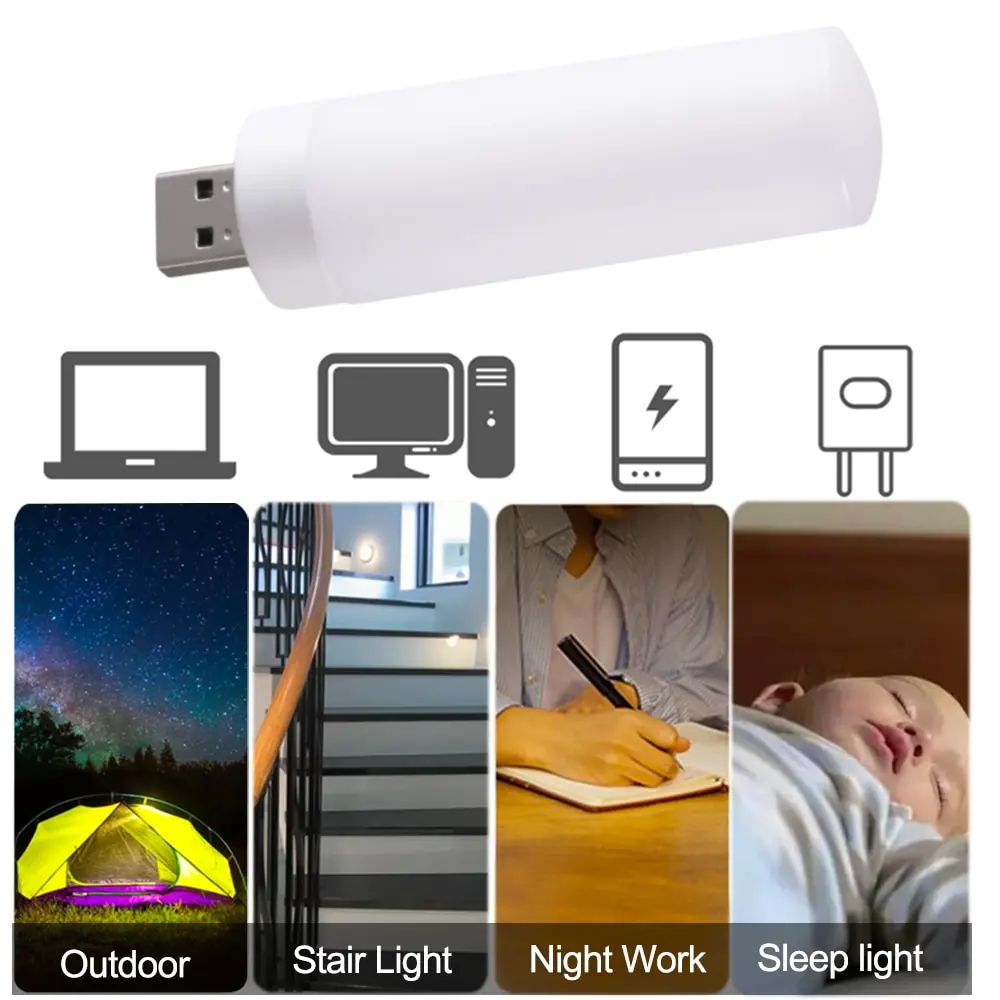 USB Atmosphere Light LED Flame Flashing Candle Lights Book Lamp Camping Lighting Cigarette Lighter Effect Night Light image 5