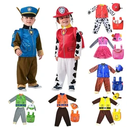 Paw Patrol Kids Girls Costume Chase Marshall Rocky Zuma Skye Rubble Boys COS Clothing Children's Day Performance Outfit Wholeale