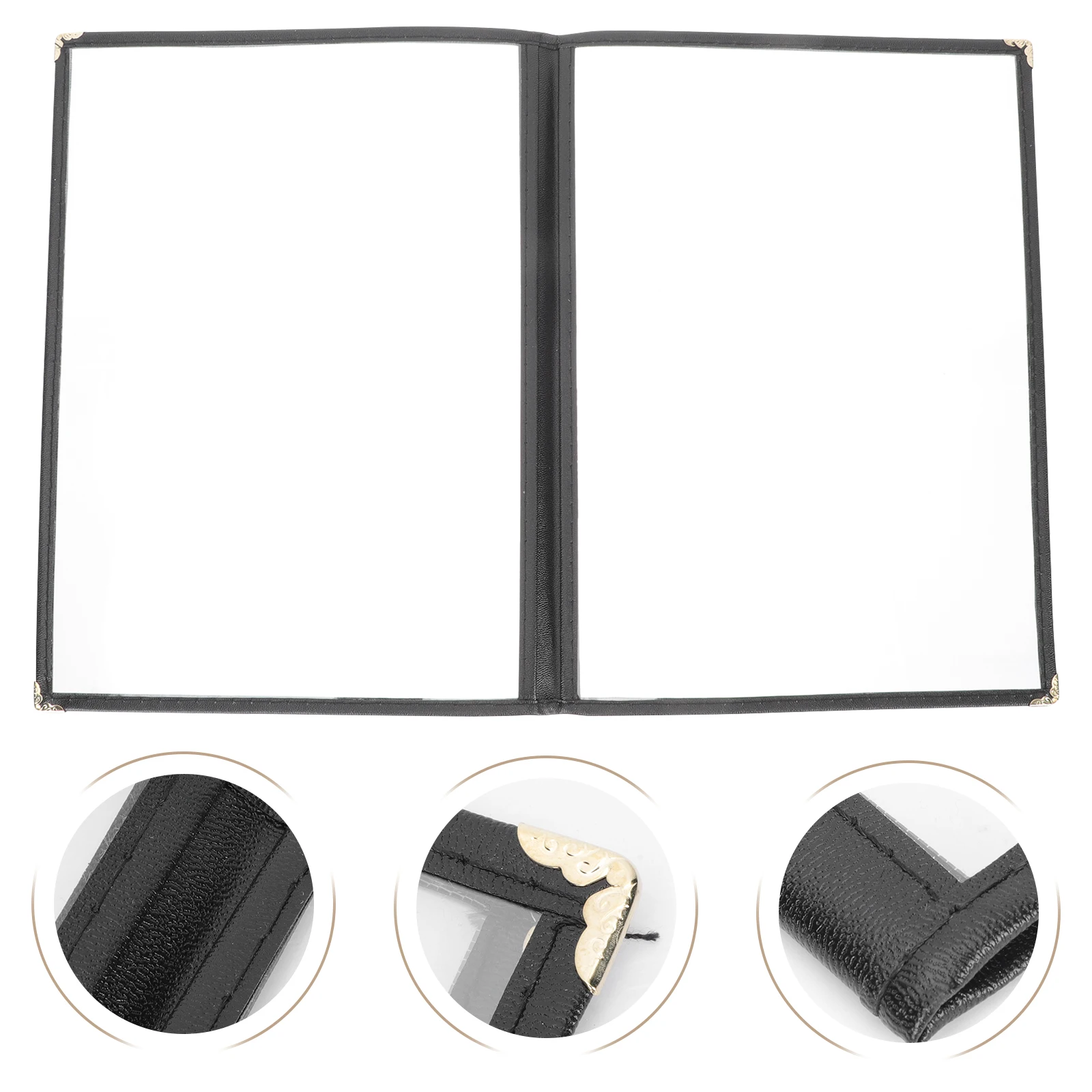 Menu Protective Cover PVC Transparent Durable Menu Protector for Restaurant Hotel Bar Restaurant Supply Recipe Book Protector