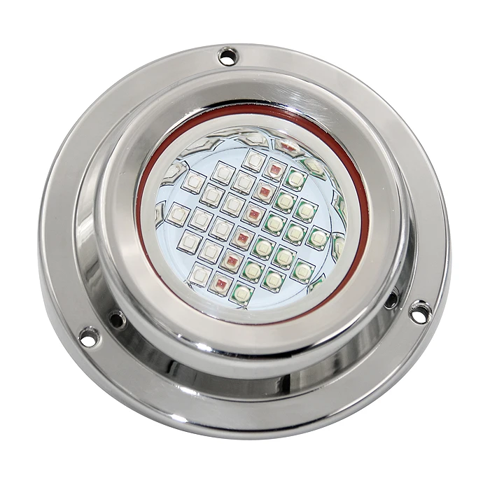 Luz LED subacuática para barco, montaje en superficie de acero inoxidable 316, luz de popa de 20000 lúmenes para barco, yate, crucero, pontón