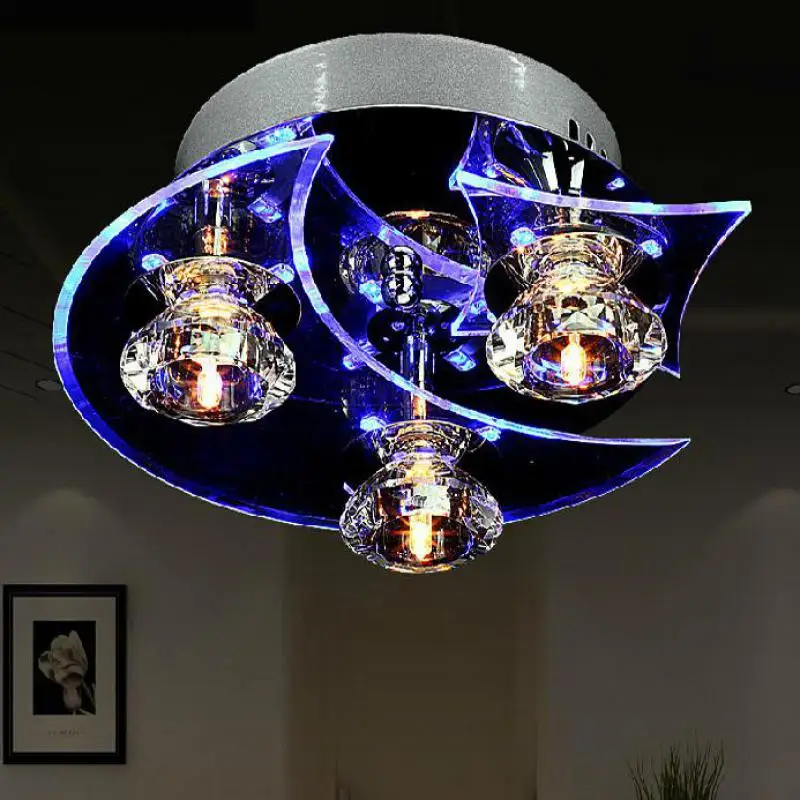 

Bedroom Led Ceiling Light Modern Crystal Ceiling Lamp For Living Room D24*h12cm 110v-220v Luminaria Room Lighting