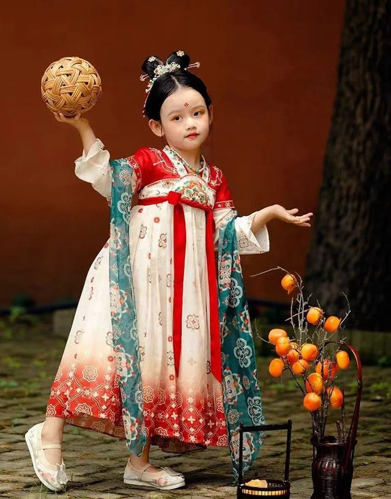 Chinese Hanfu Dress Retro Girl\'s Spring/Summer Dress