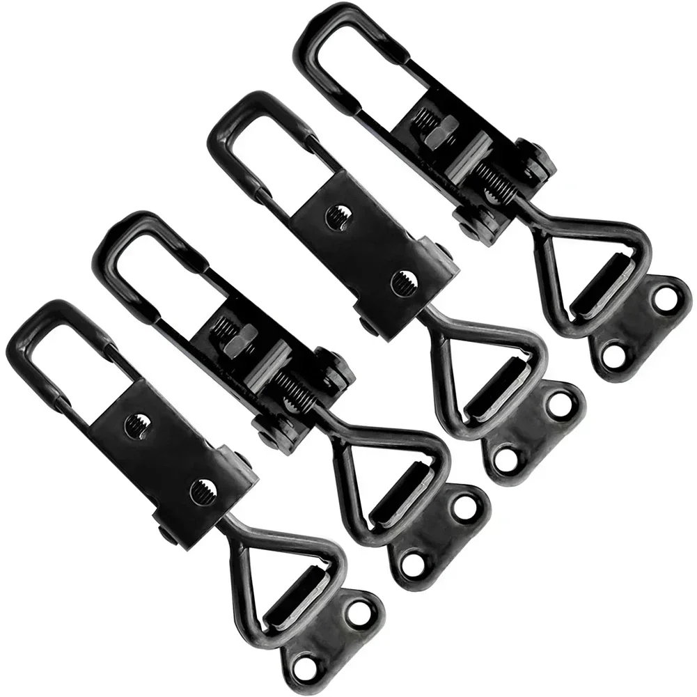 4Pcs Adjustable Toolbox Case Metal Toggle Latch Catch Clasp Quick Release Clamp Anti-Slip Push Pull Toggle Clamp Tools GH 4001