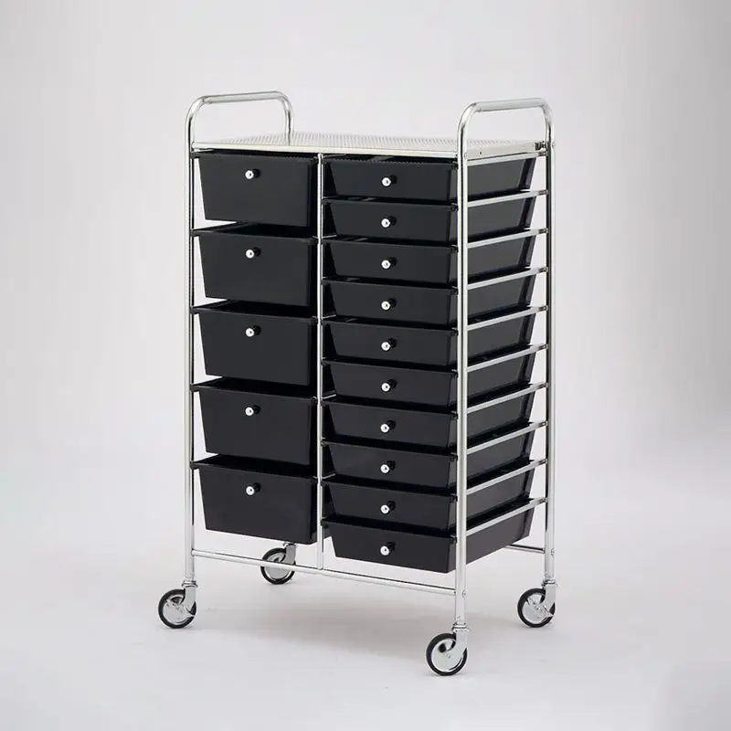 

Simple multifunctional wheeled drawer storage locker for storing snacks in bedroom.