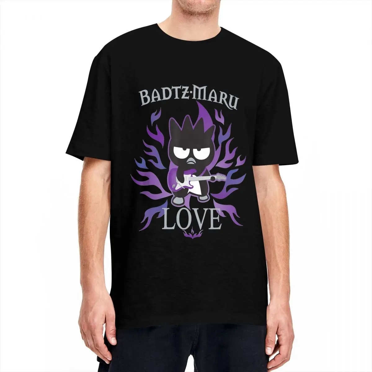 Badtz Maru Rock Star Love T Shirts Men Women Cotton Casual T-Shirt Round Neck Tee Shirt Short Sleeve Clothes Plus Size