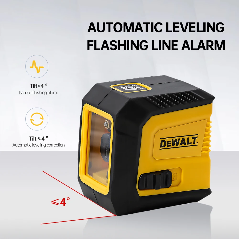 Imagem -04 - Dewalt-mini Nível Nivelamento Automático Ferramenta de Construção Luz Verde Cruz Laser Linha de Feixe Linhas 360 Graus