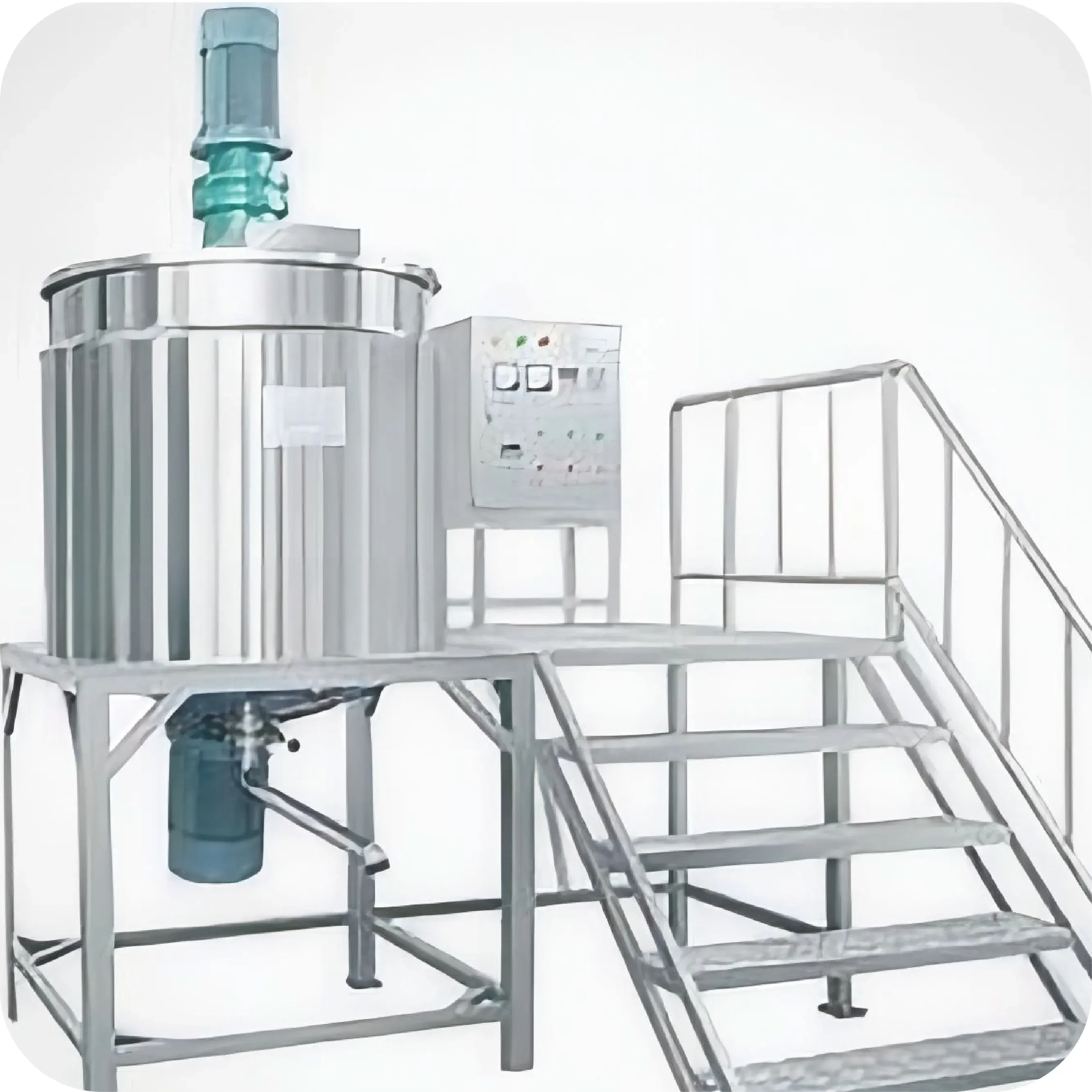 RoHSCertificate 3000L Homogenizing  Shampoo Soy Sauce Yogurt Stainless Steel Agitator Mixing Tank Industrial Agitator Mixer