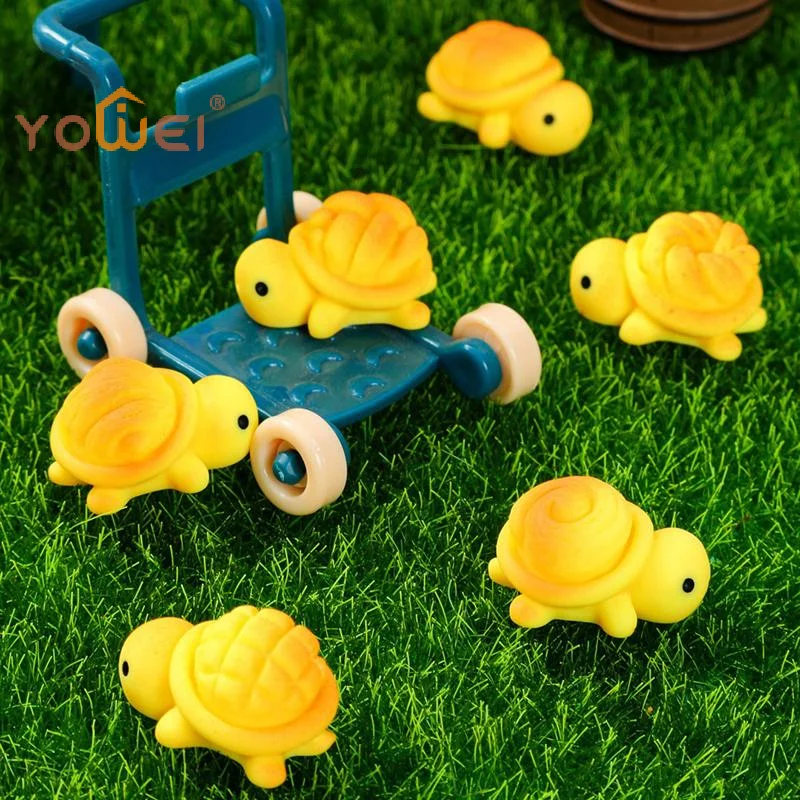 Latest 10pcs Miniature Landscape Resin Luminous Bread Turtles Ornaments Garden Mini Decorations Home Office Desks Turtles Gifts