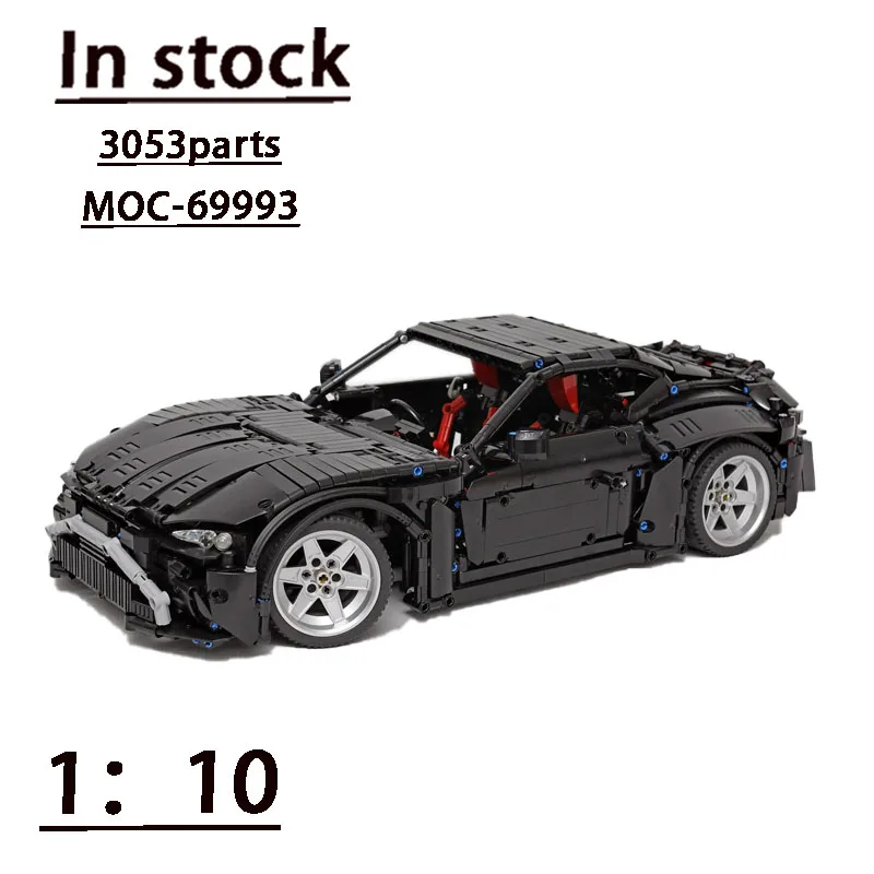 MOC-69993 Black GT Supercar 1:10 Building Block Model • 3053 Parts Building Blocks Education Adult Kids Birthday Custom Toy Gift