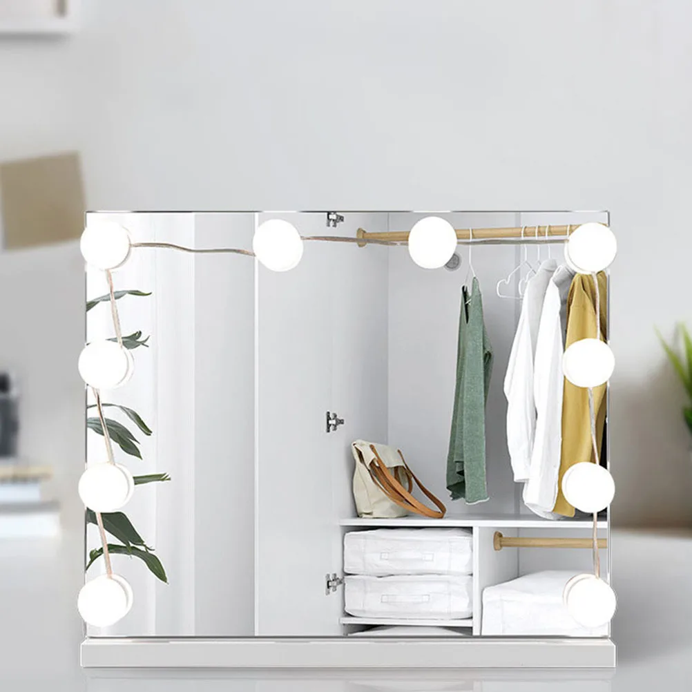 

1 set Led Makeup Mirror Light Bulb White Fill-In Lamp For Vanity Bathroom Hotel Portable Easy Installation Beauty Lamp Indoor