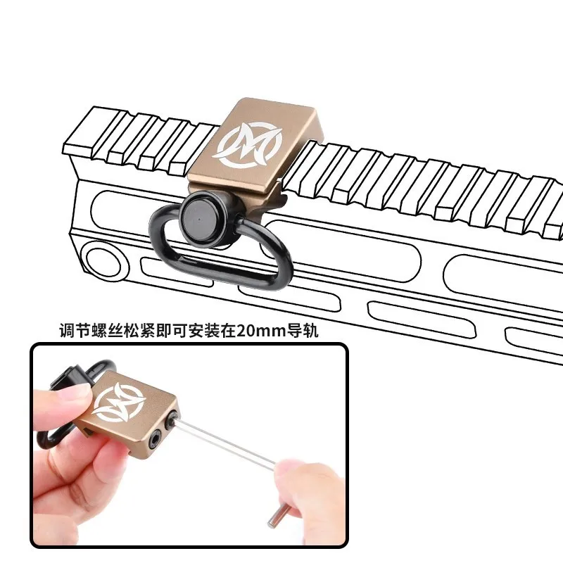 

WADSN QD Sling Mount UN Tactical 45 Degree Offset Qd Adapter Metal EO SI Gloc Slings Base For 20MM Rail Hunting Accessories