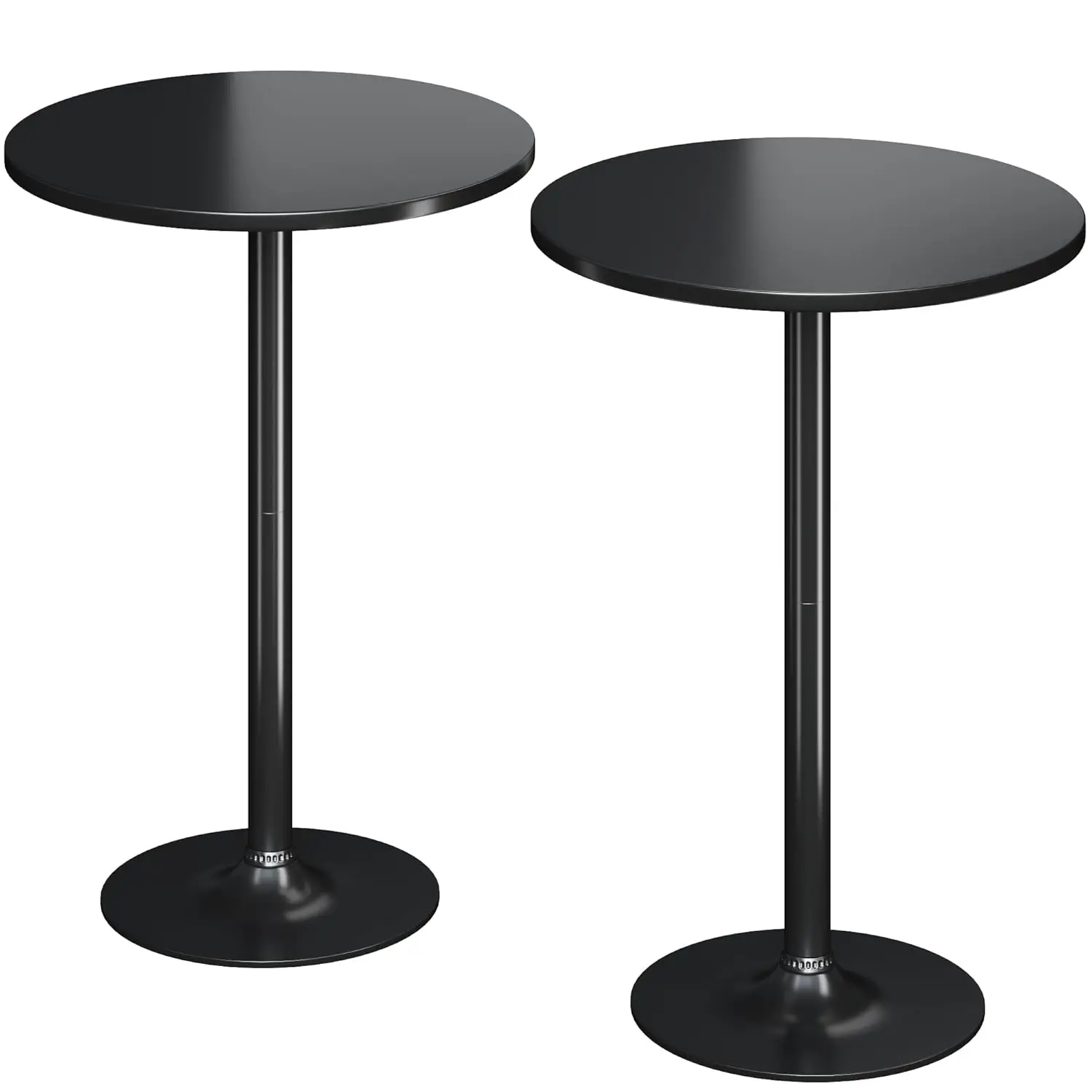 

Round Bistro Pub Table Modern Style Metal Base MDF Top Cocktail Bar Table Counter Bar Height for Pub, Dining Room,, Customized