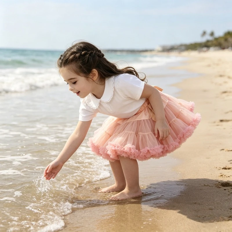 

Four Seasons Can Wear Soft Gauze Fluffy Half Skirt Tutu Princess Skirt Gentle Lolita Atmosphere Slimming Convex Skirt