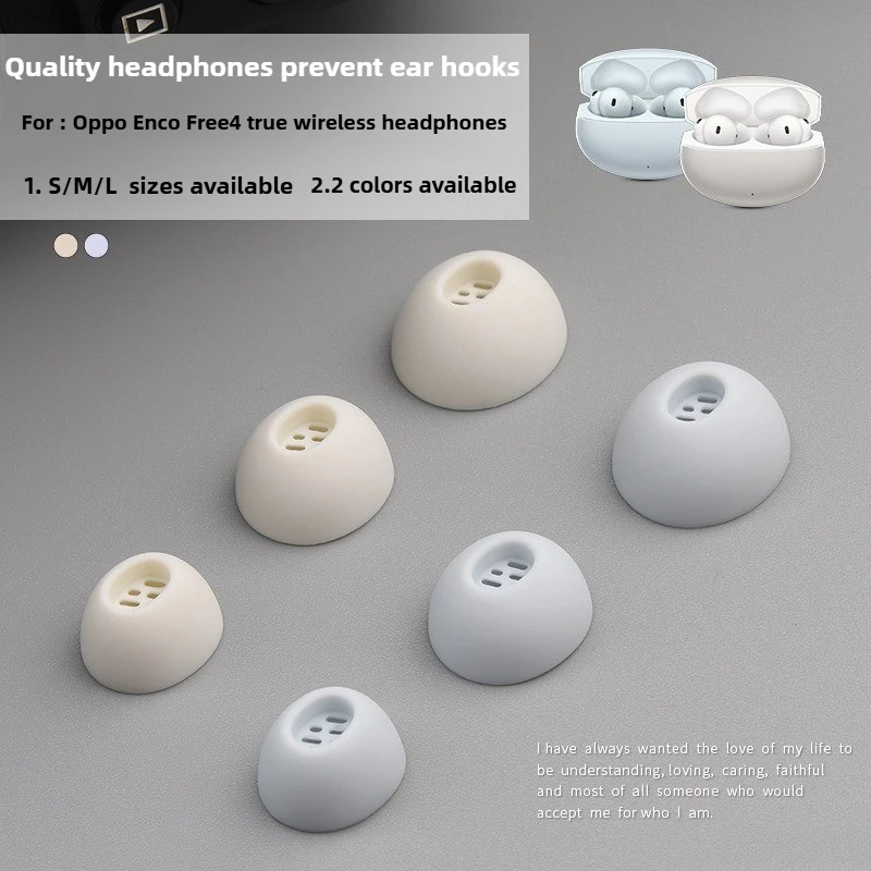 

Silicone Covers & Ear Tips For OPPO Enco Free4 Bluetooth Headphones - Dustproof Earbud Sleeves Soft & Durable