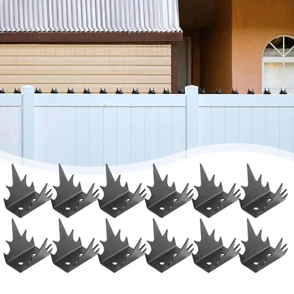 Fence Security Spikes Anti-climbing Fence Spikes Heavy Duty Metal Fence Spikes for Outdoor Security 12 Pack Anti-climb Thieves