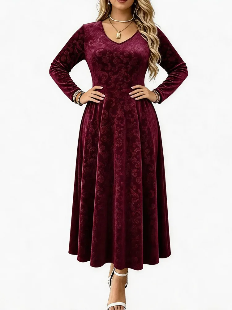 L-4XL Plus Size Women Clothes Dresses Autumn Spring Robes Long Sleeve Street Style Casual 3XL Big Size Midi Dress Oversized