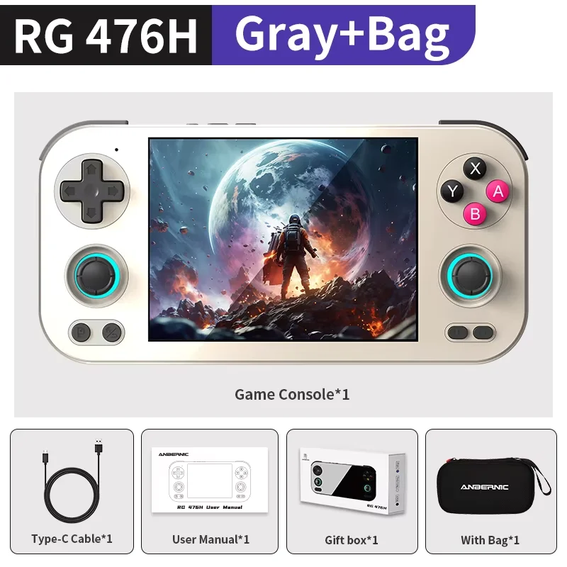 ANBERNIC RG476H Retro Handheld Game Video Player Console 4,7-inch LTPS In-Cell Bluetooth 8G + 128G Android 13 512G PSP PS2 RG 476H