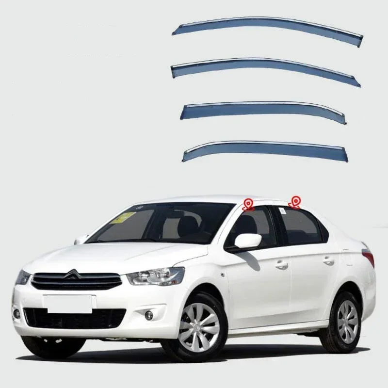 Window Visor Side Window Deflector Car Rain Guard For Citroen Citro_n Elysee C-Elysee 2002 2003 2004 2005 2006 2007 2008 - 2019