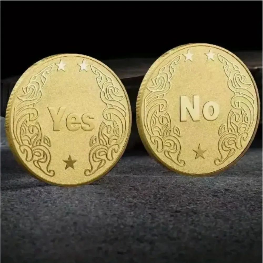 1 Piece YES NO Decision Coin Lucky Wishing Coin Props Creative Gifts Commemorative Coins Niche Premium Gifts