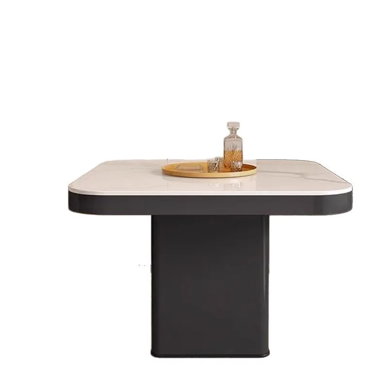 modern small apartment minimalist square coffee table rock slab black combination coffee table movable advanced sense