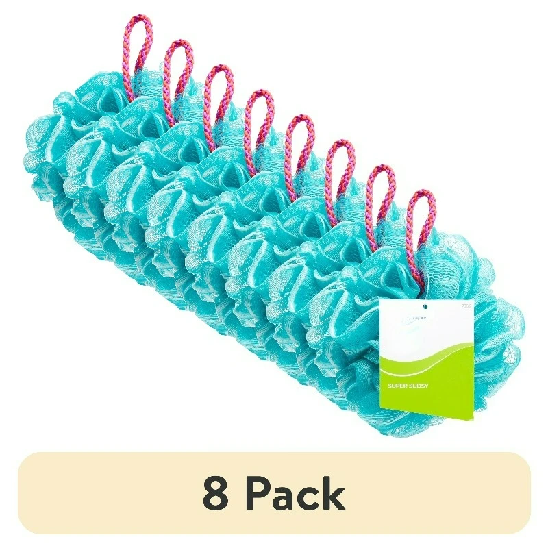 

Набор из 8 штук: Женская мочалка-люфа для тела, тай-дай, цвет может отличаться, для ванны и душа