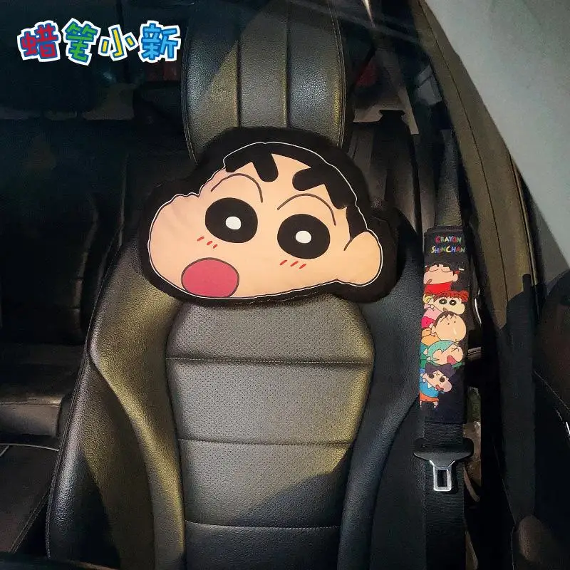 

Crayon Shin-Chan автомобильный ремень безопасности, Защита плеч, подушка для шеи, милый мультяшный, четыре сезона, искусственная игрушка, подарок для девочки