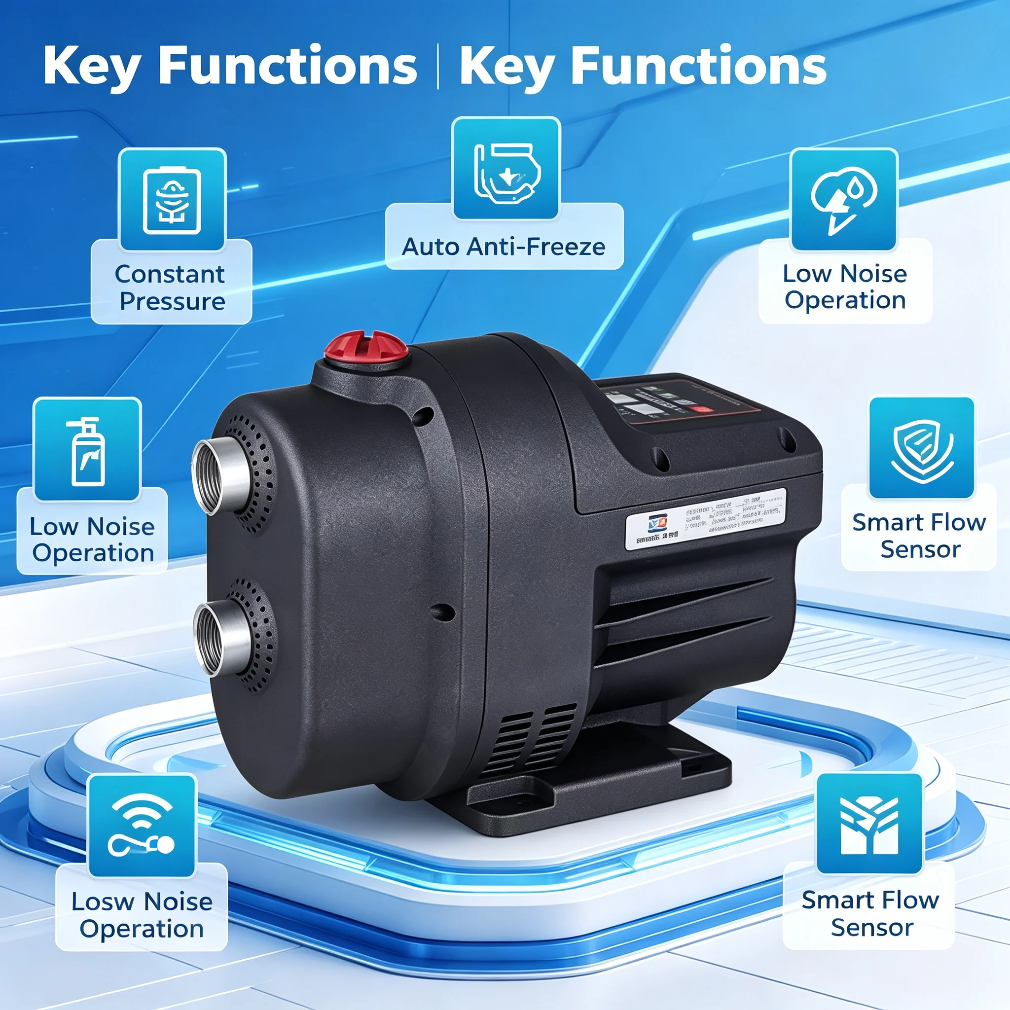 Economical permanent magnet high pressure variable frequency automatic multi-stage booster pump stainless steel view 4