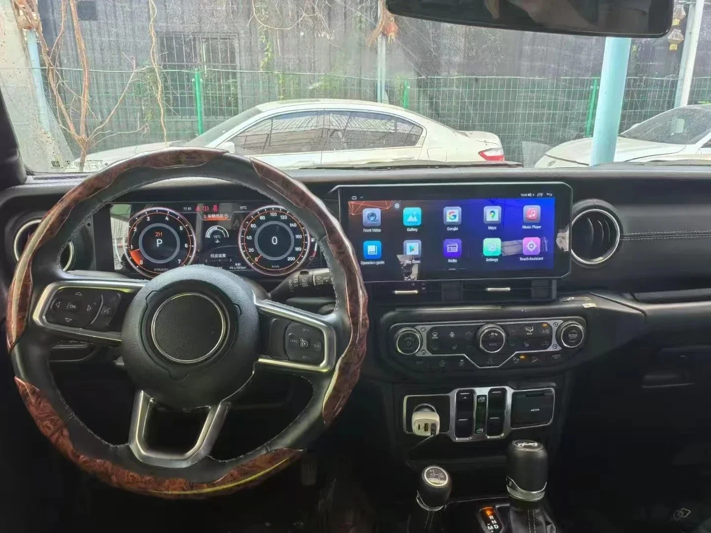 Lettore DVD per auto Android Auto Carplay a doppio schermo da 12,3 pollici per Jeep Wrangler JL 2018-2023 Unità principale per autoradio