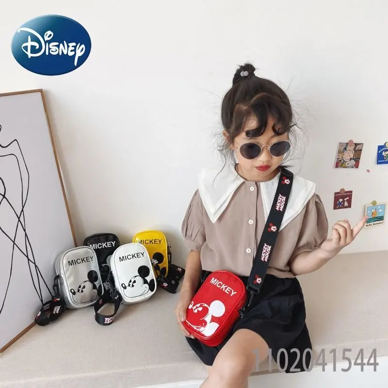 Bolso de hombro de Mickey Mouse para niña, Mini monedero de moda para niño, Mochila pequeña