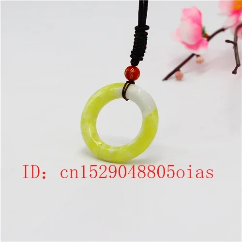 Natuurlijke Chinese Jade Hanger Ketting Charm Sieraden Dubbelzijdig Gesneden Amulet Mode Accessoires Cadeaus Voor Haar