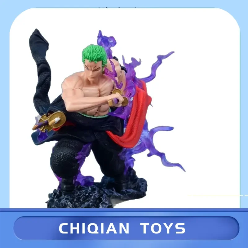 قطعة واحدة زورو 17 سنتيمتر رسم السيف إعداد تشكل أنيمي نموذج لجسم تمثال لتزيين سطح المكتب تحصيل عمل الشكل #5