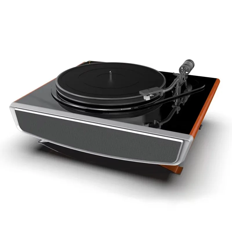 High End Modern Wooden Hifi Retro 3 Speed Record Player W/FM Radio/Blue-tooth And Built-in Stereo Speaker Turntable Viny