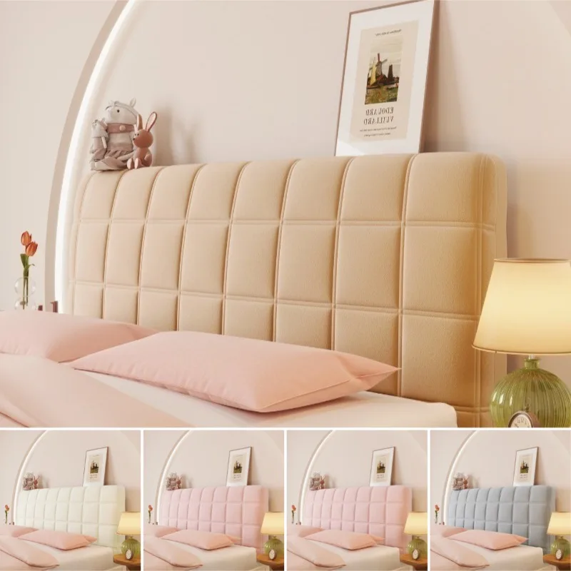 120-220cm Headboard Cover Stretch Velvet Head Board Slipcover Dustproof Bed Head Cover For Upholstered Headboard Decoration