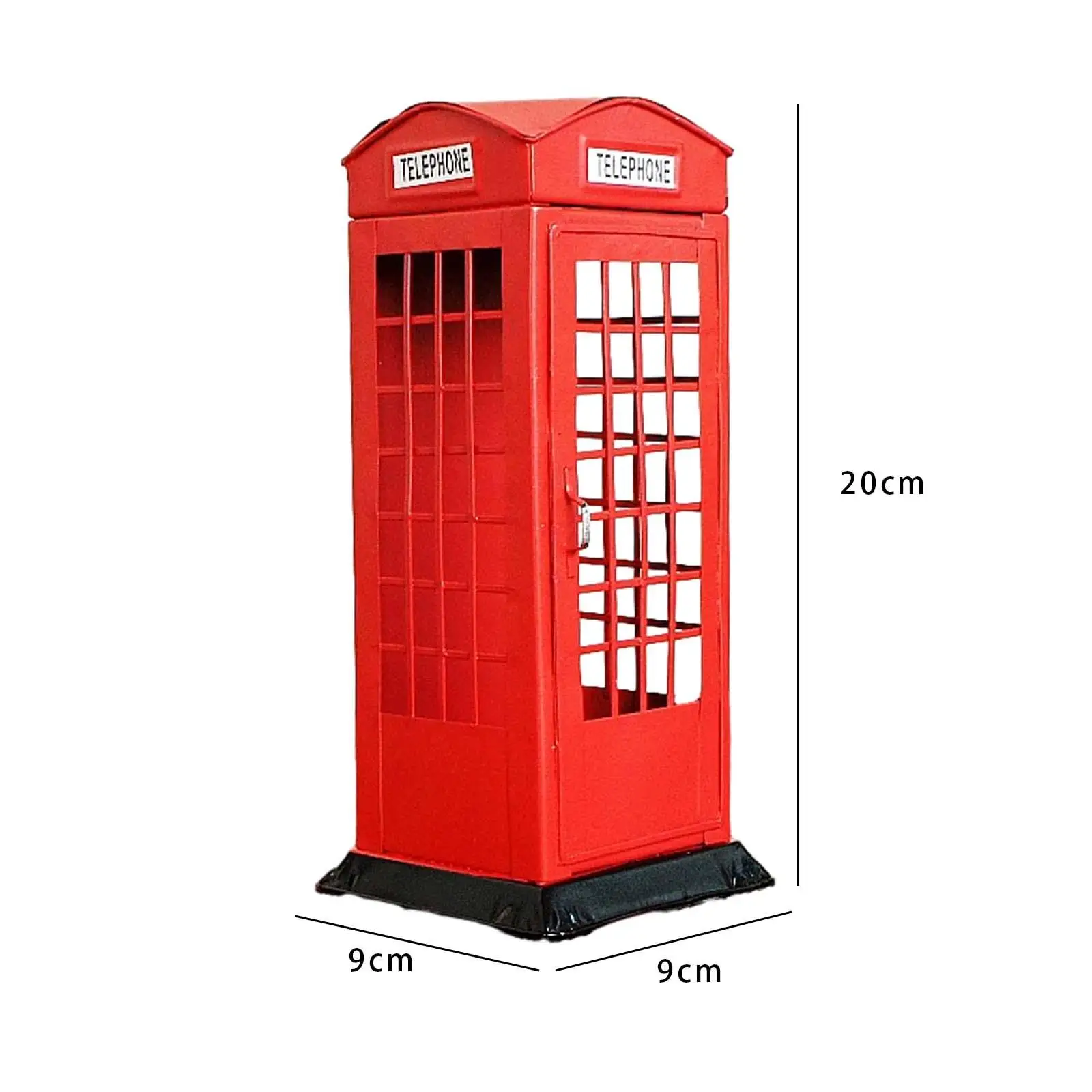Telephone Booth Piggy Bank Saving Pot, Tabletop Ornament, Creative Metal Figurine Money Pot, Money Box, Birthday Gifts